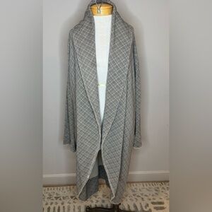 Like New bryn Walker Shawl Collar Plaid Jacket Size Large